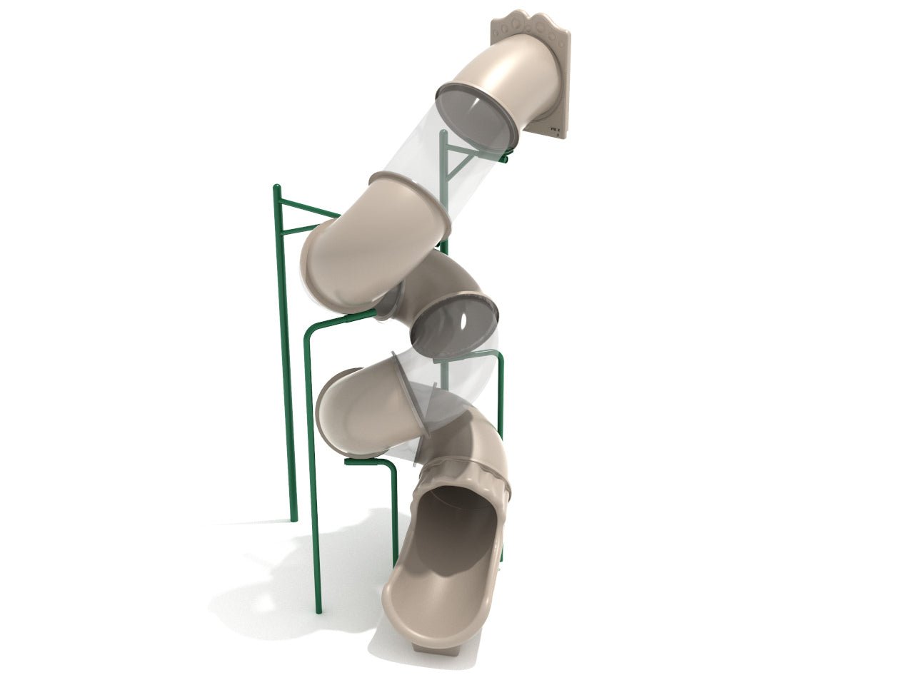 Playground Equipment 15 Foot Spiral Tube Slide - Slide and Mounts Only (PTS015) - SchoolOutlet