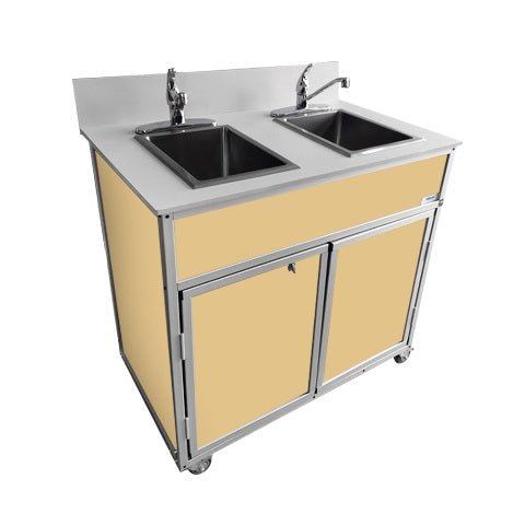 Self Contained NSF Certified Two 10" Deep Bowl Hand Washing Portable Sink (NS - 002) - SchoolOutlet
