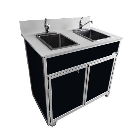 Self Contained NSF Certified Two 10" Deep Bowl Hand Washing Portable Sink (NS - 002) - SchoolOutlet