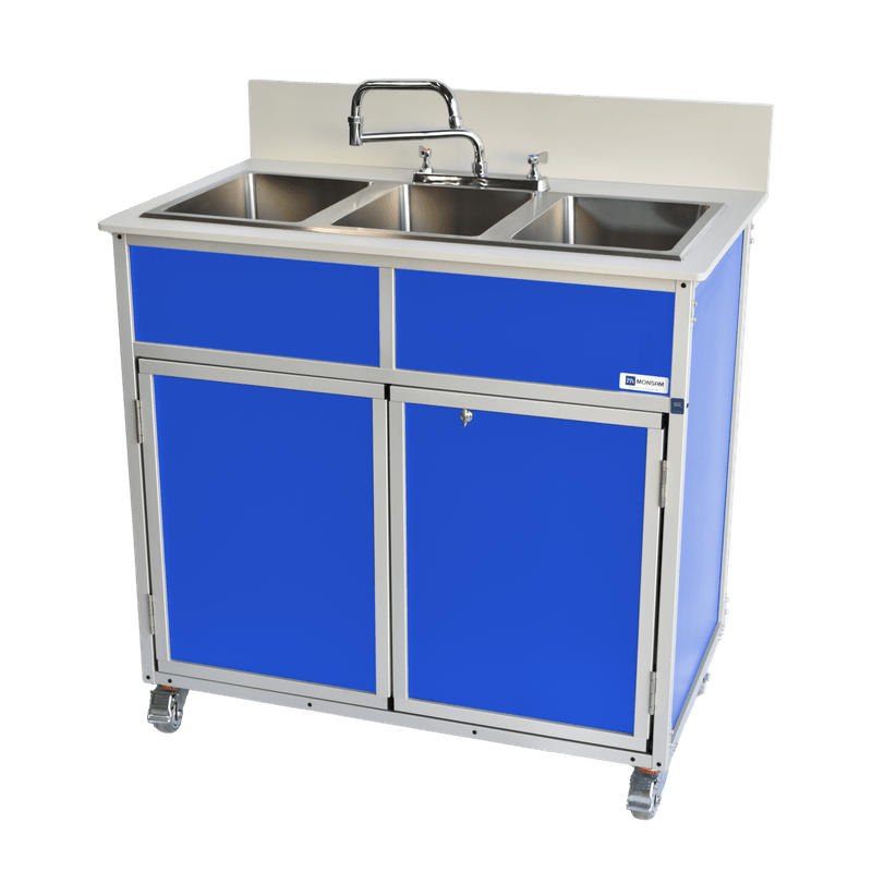 Self Contained Three 10" Deep Basins Portable Sink (NS - 003) - SchoolOutlet