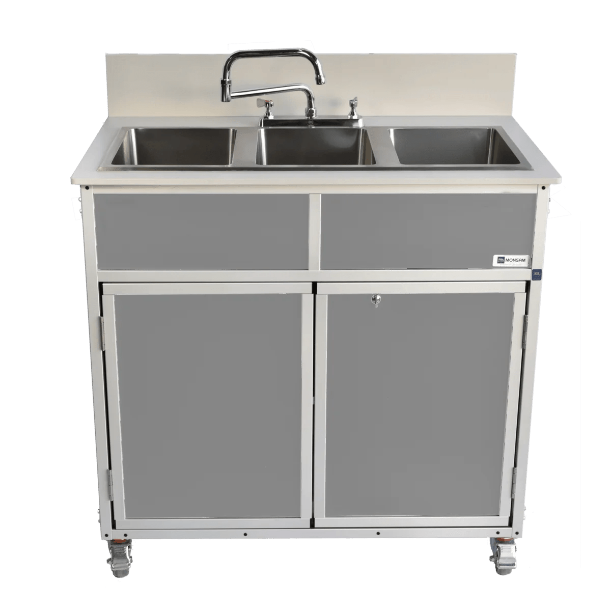 Self Contained Three 10" Deep Basins Portable Sink (NS - 003) - SchoolOutlet