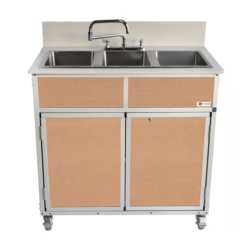 Self Contained Three 10" Deep Basins Portable Sink (NS - 003) - SchoolOutlet