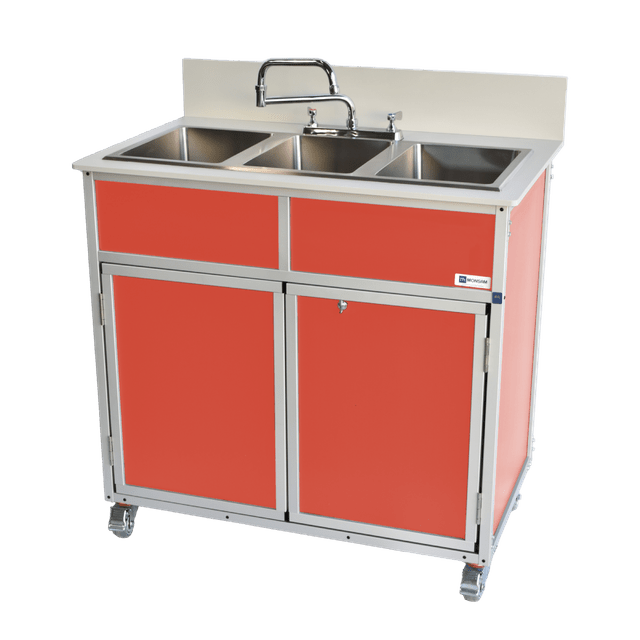 Self Contained Three 10" Deep Basins Portable Sink (NS - 003) - SchoolOutlet