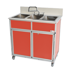 Self Contained Three 10" Deep Basins Portable Sink (NS-003)