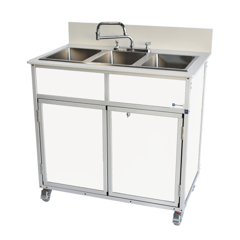 Self Contained Three 10" Deep Basins Portable Sink (NS - 003) - SchoolOutlet