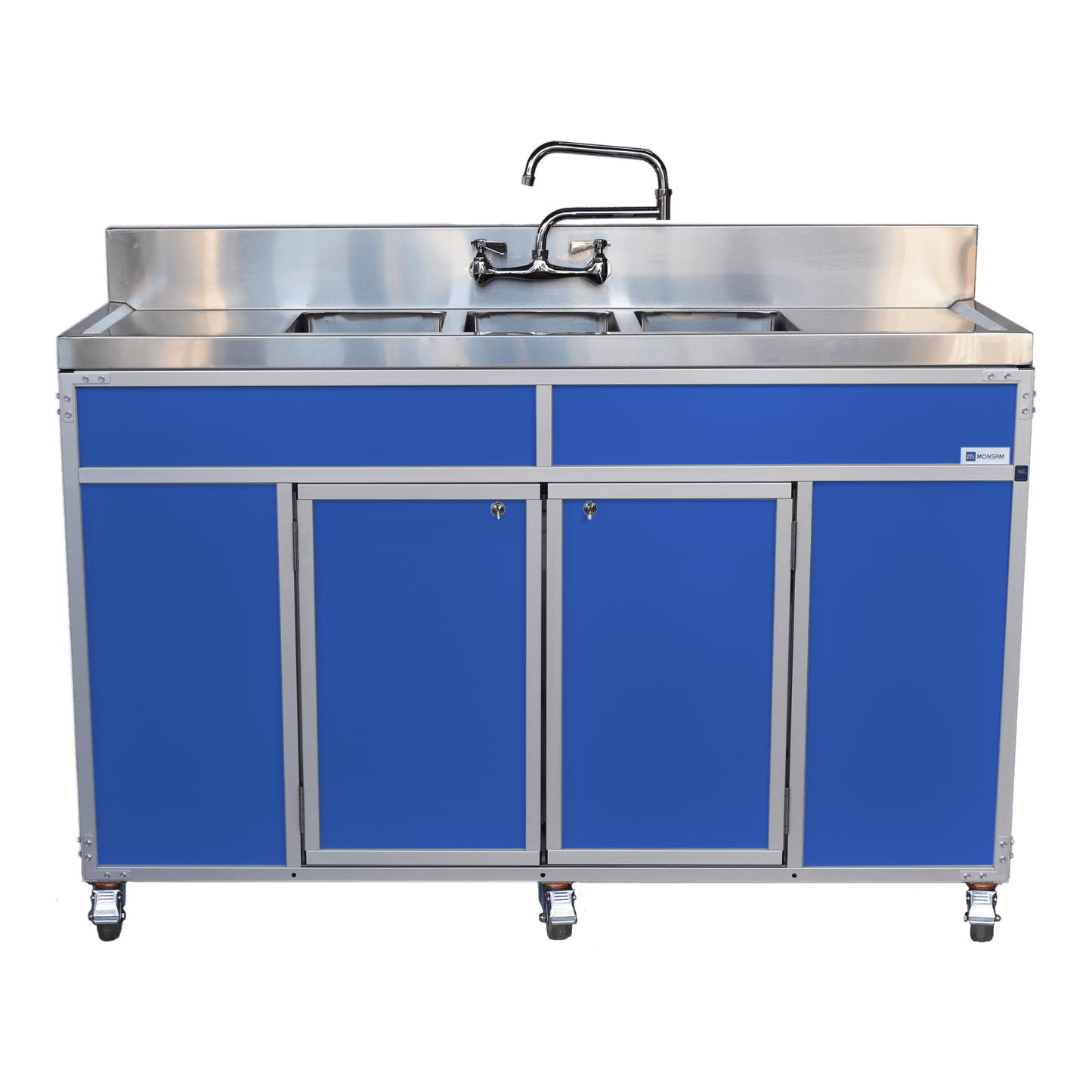 Three 10" Portable Utensil Deep Basins with Two Drainboards (NS - 003DB) - SchoolOutlet