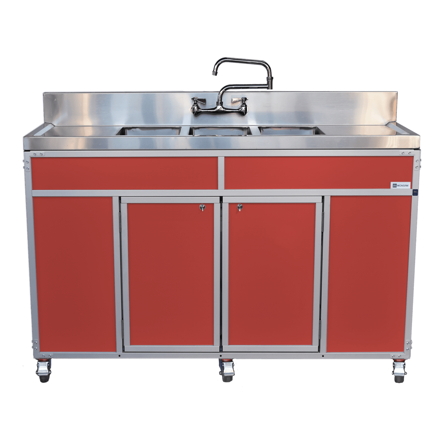 Three 10" Portable Utensil Deep Basins with Two Drainboards (NS - 003DB) - SchoolOutlet