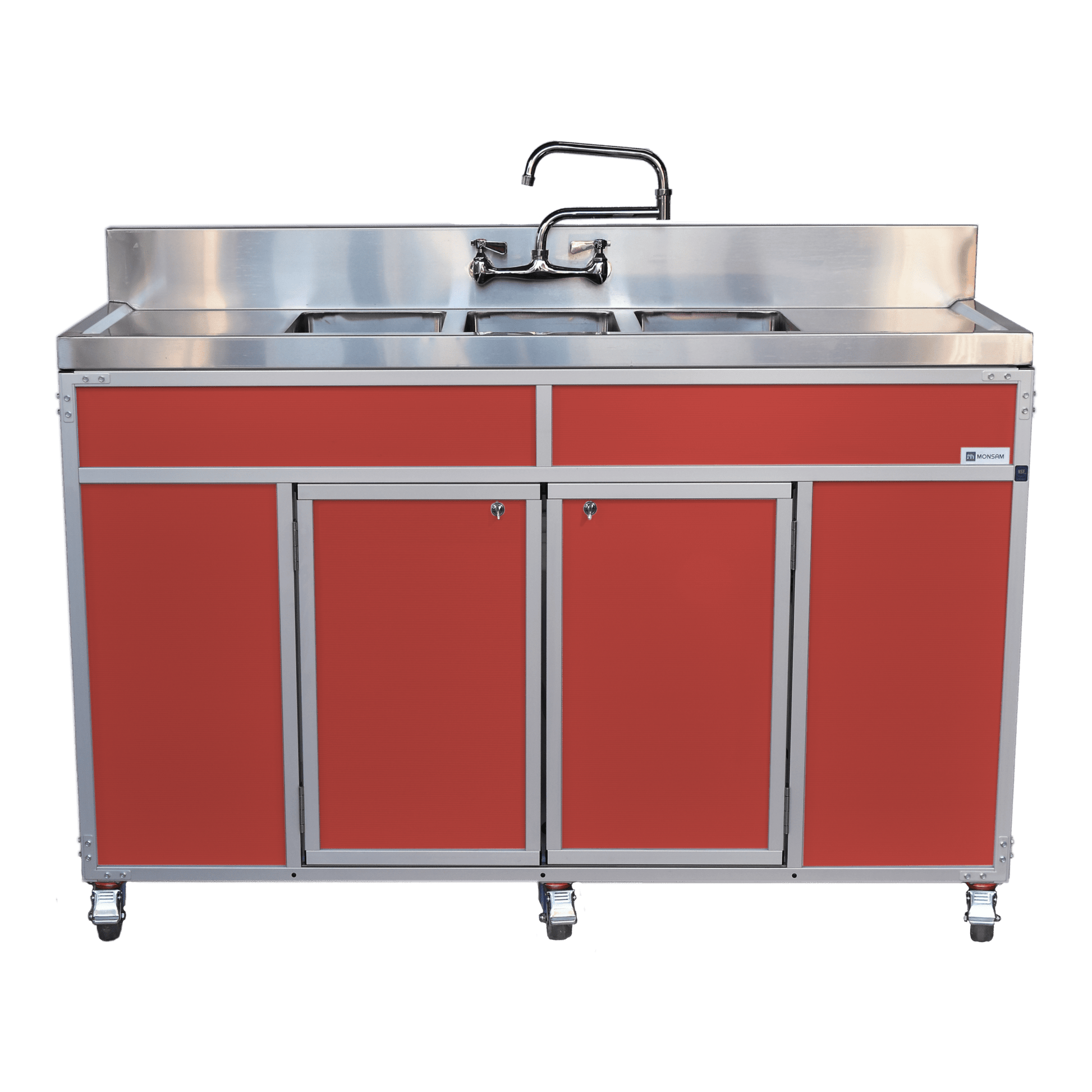 Three 10" Portable Utensil Deep Basins with Two Drainboards (NS - 003DB) - SchoolOutlet