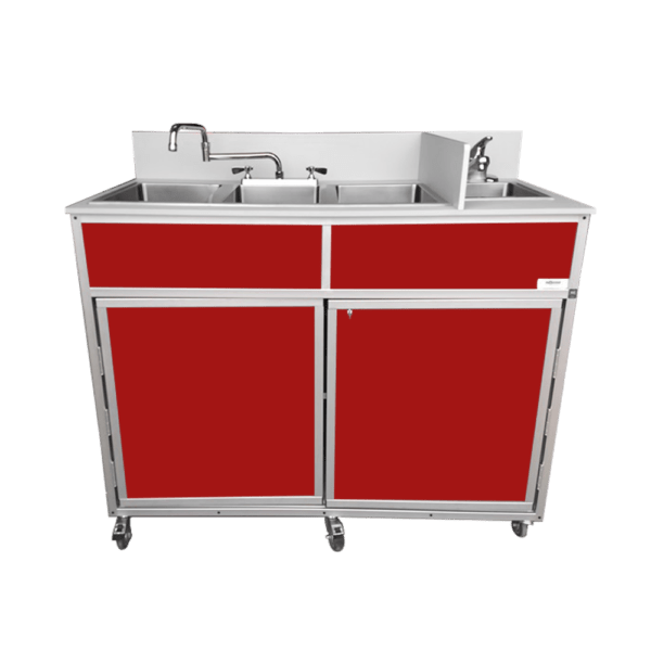 Portable Three 10" Deep Basins PLUS handwashing sink (NS - 004) - SchoolOutlet