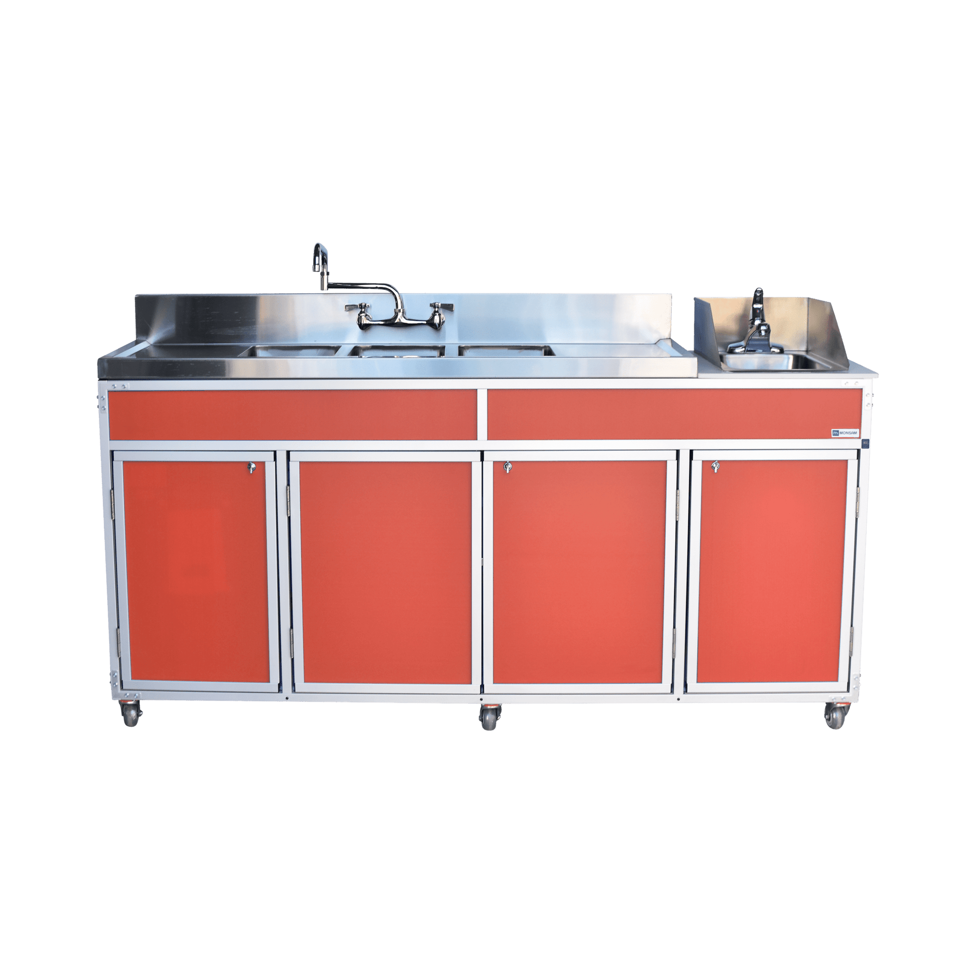 Three 10" Deep Basins PLUS Handwashing Self Contained Restaurant Sink With Drain Boards (NS - 004DB) - SchoolOutlet