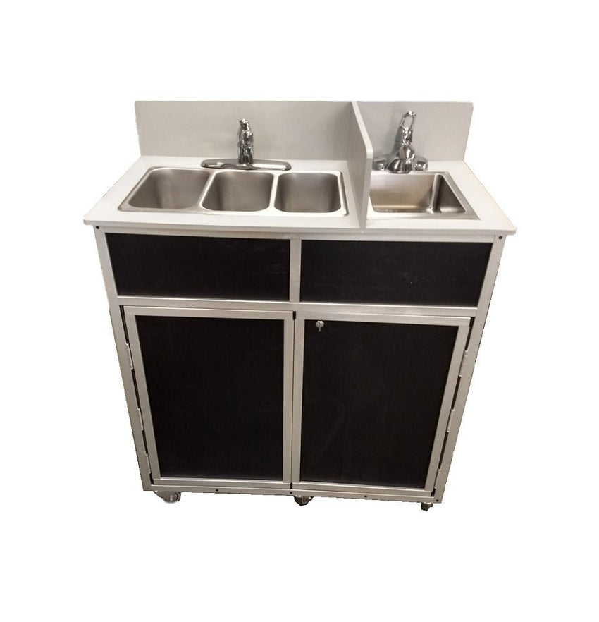 Portable Compact Three Concession Basins PLUS handwashing sink (NS - 004S) - SchoolOutlet