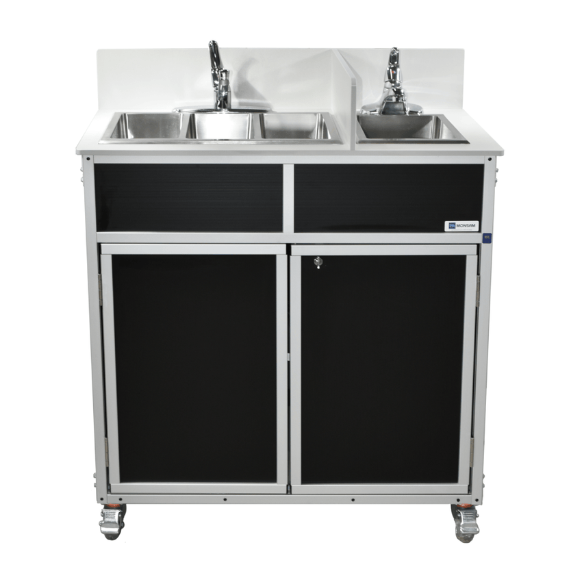 Portable Compact Three Concession Basins PLUS handwashing sink (NS - 004S) - SchoolOutlet