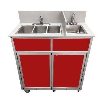 Portable Compact Three Concession Basins PLUS handwashing sink (NS - 004S) - SchoolOutlet