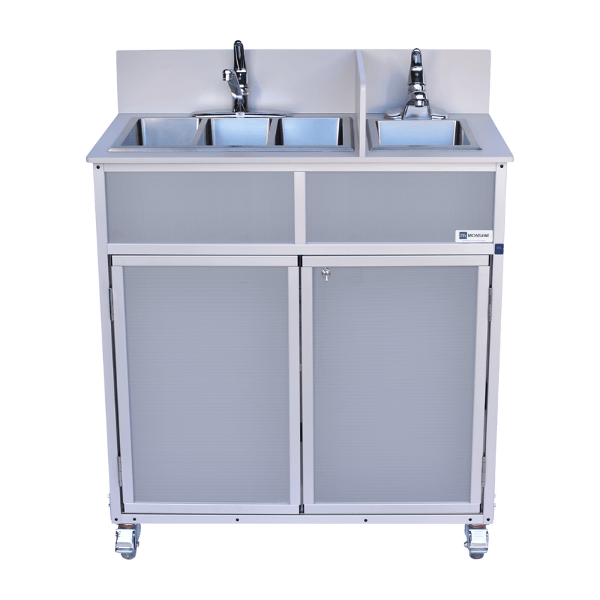 Portable Compact Three Concession Basins PLUS handwashing sink (NS - 004S) - SchoolOutlet