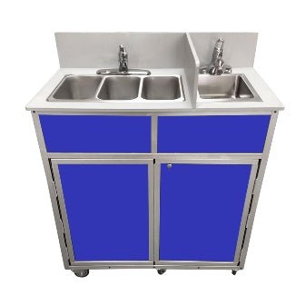 Portable Compact Three Concession Basins PLUS handwashing sink (NS - 004S) - SchoolOutlet