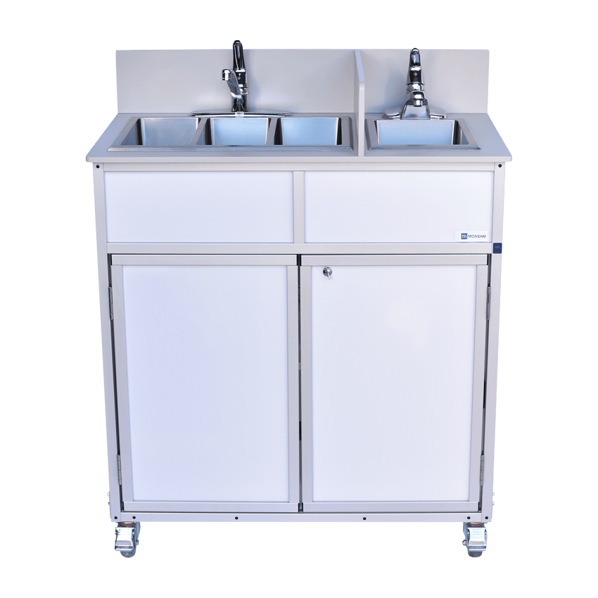 Portable Compact Three Concession Basins PLUS handwashing sink (NS - 004S) - SchoolOutlet