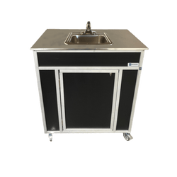 Single 6" Deep Basin Portable Sink with SS Countertop (NS-009SS)
