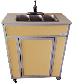 Portable NSF Certified Three Basin Sink (NS - 009T) - SchoolOutlet