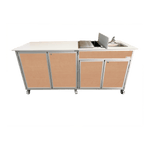 Self Contained Single Food Cart Basin With Ice Bin (NS - FSC - 003) - SchoolOutlet