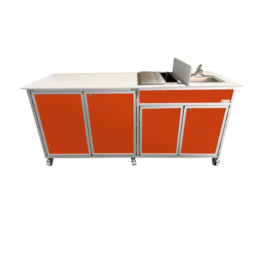 Self Contained Single Food Cart Basin With Ice Bin (NS - FSC - 003) - SchoolOutlet