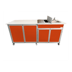 Self Contained Single Food Cart Basin With Ice Bin (NS - FSC - 003) - SchoolOutlet