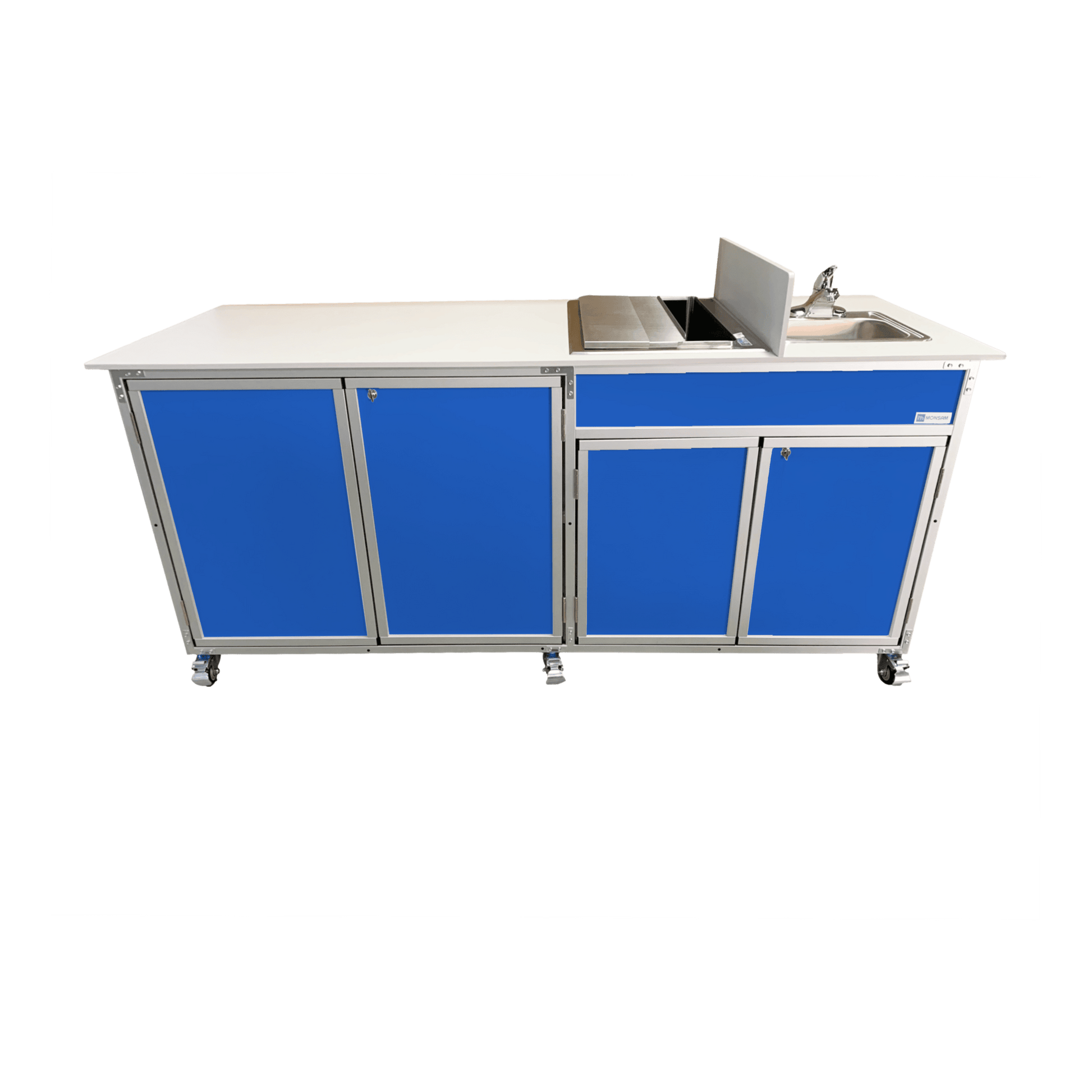Self Contained Single Food Cart Basin With Ice Bin (NS - FSC - 003) - SchoolOutlet