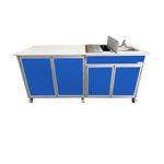 Self Contained Single Food Cart Basin With Ice Bin (NS - FSC - 003) - SchoolOutlet