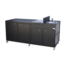Self Contained Single Food Cart Basin With Ice Bin (NS-FSC-003)