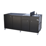 Self Contained Single Food Cart Basin With Ice Bin (NS - FSC - 003) - SchoolOutlet