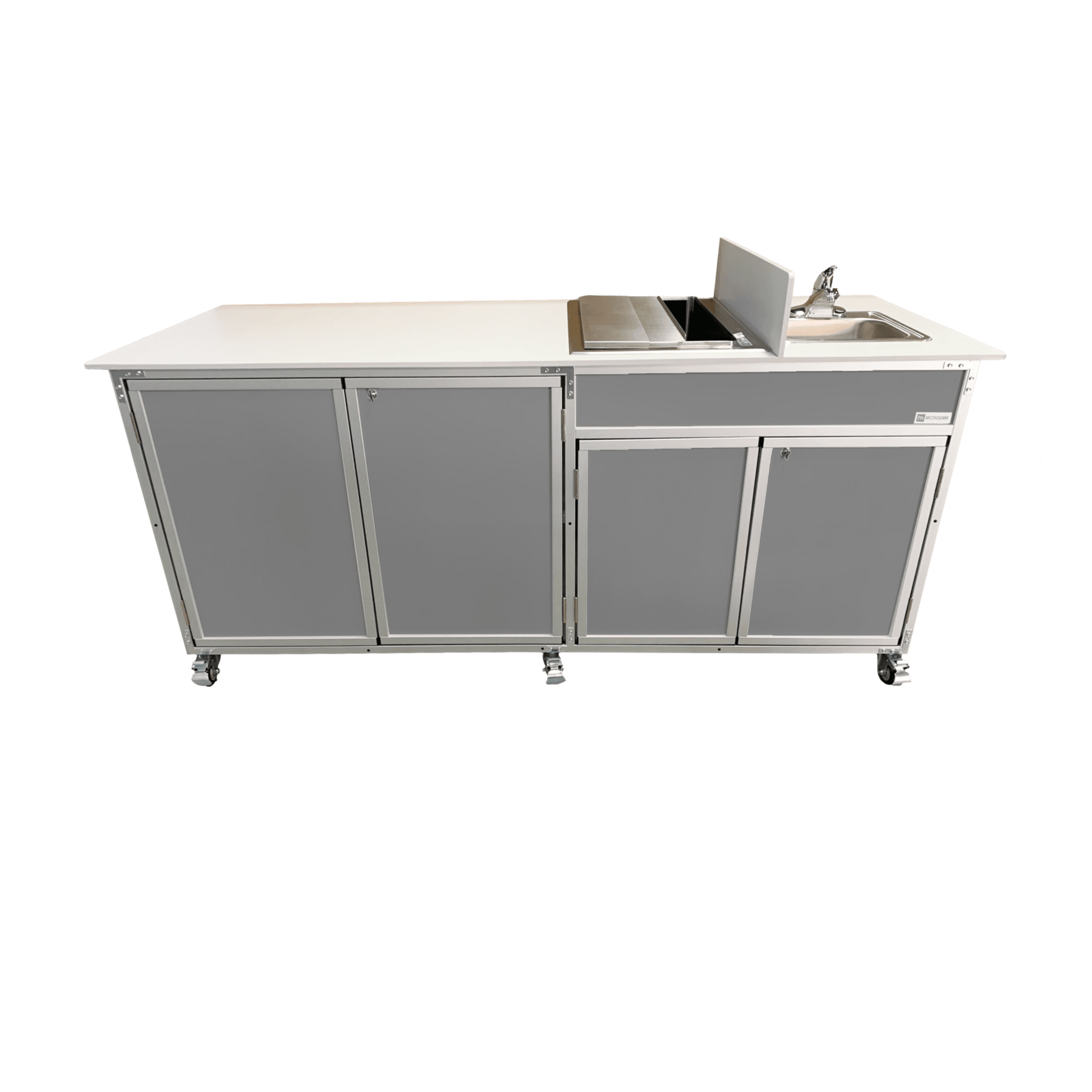 Self Contained Single Food Cart Basin With Ice Bin (NS - FSC - 003) - SchoolOutlet
