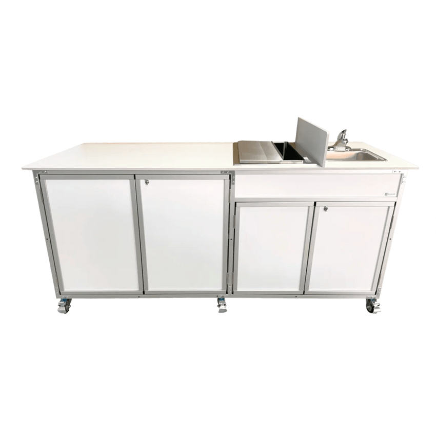 Self Contained Single Food Cart Basin With Ice Bin (NS - FSC - 003) - SchoolOutlet