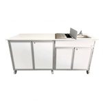 Self Contained Single Food Cart Basin With Ice Bin (NS - FSC - 003) - SchoolOutlet