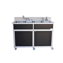 Portable Deep Four Basin Sink *NO Drainboards (PSE-2004R)