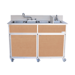 Portable Deep Four Basin Sink *NO Drainboards (PSE - 2004R) - SchoolOutlet