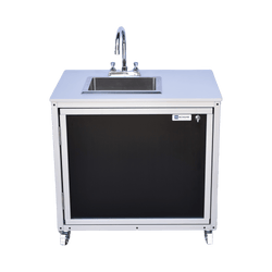 Battery Operated Portable Single Basin Powered Sink - COLD WATER ONLY (PSE-2006B)