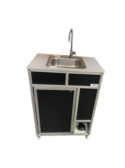 Foot Pump Portable Sink with ALUMINUM FRAME- COLD WATER ONLY (PSF-101A)