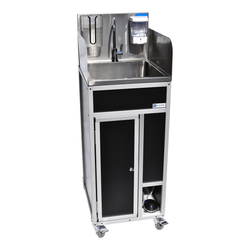Foot Pump with Stainless Steel 10" Deep Basin Portable Sink - COLD WATER ONLY (PSF-101SS)