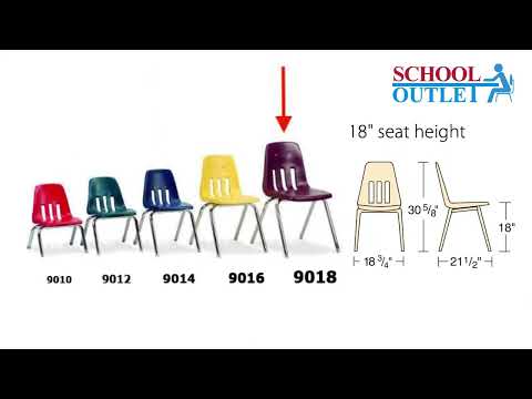 VIRCO 9000 Chair ヴァルコ　ネイビー　9018 入手困難　① Virco 9018 Stackable Classroom Chair – 18