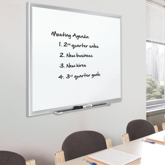 Quartet Classic DuraMax Magnetic Whiteboard, 72" x 48", Silver Aluminum Frame (2547) - SchoolOutlet
