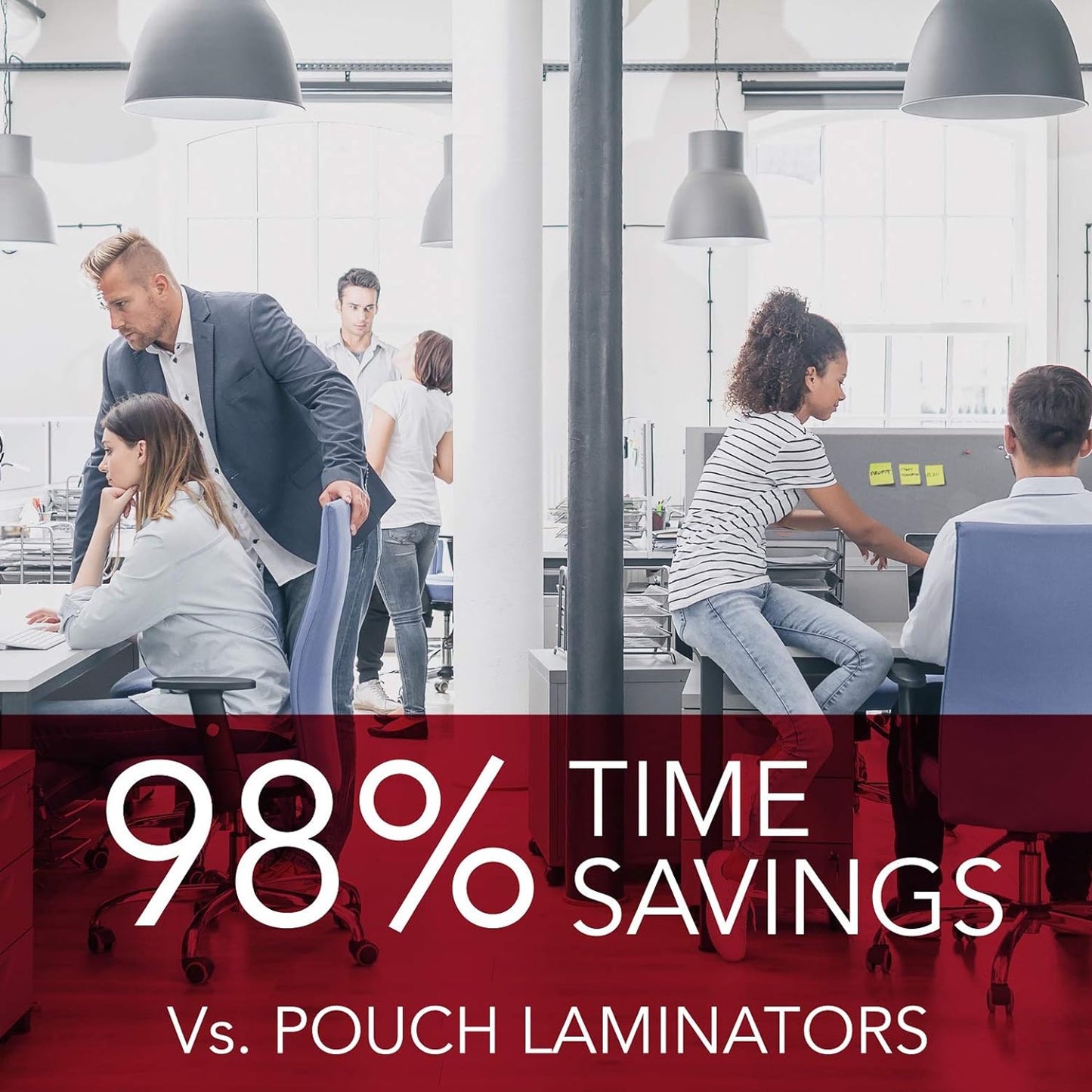 GBC Foton 30 Heat Lamination 11" max width Automated Pouch-Free Laminator, Starter Film Cartridge Included, Thickness 3-5 mil (FOTON30120NA) - SchoolOutlet