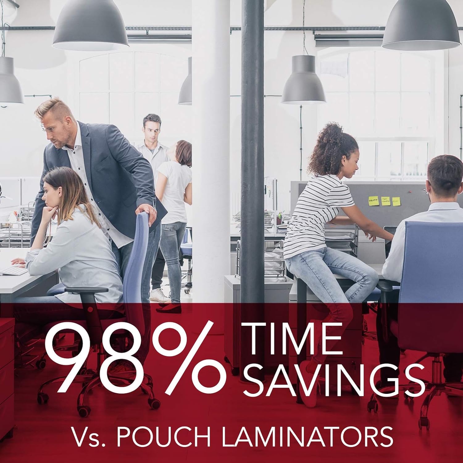 GBC Foton 30 Heat Lamination 11" max width Automated Pouch-Free Laminator, Starter Film Cartridge Included, Thickness 3-5 mil (FOTON30120NA) - SchoolOutlet