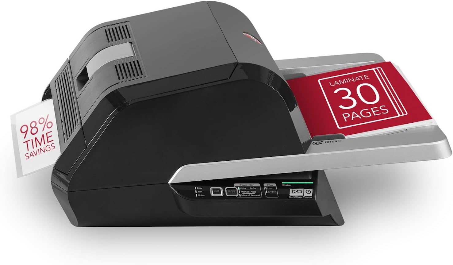 GBC Foton 30 Heat Lamination 11" max width Automated Pouch-Free Laminator, Starter Film Cartridge Included, Thickness 3-5 mil (FOTON30120NA) - SchoolOutlet