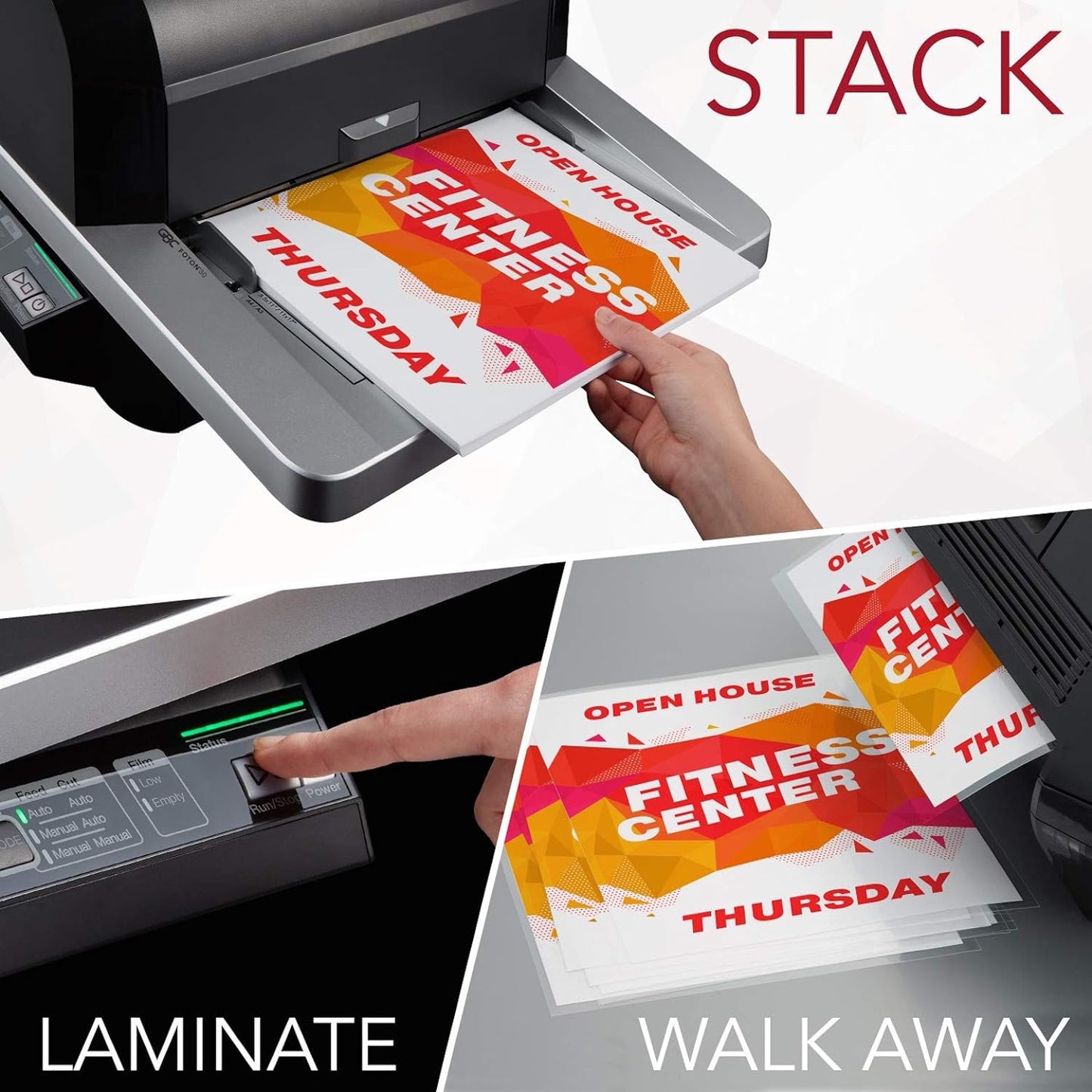 GBC Foton 30 Heat Lamination 11" max width Automated Pouch-Free Laminator, Starter Film Cartridge Included, Thickness 3-5 mil (FOTON30120NA) - SchoolOutlet