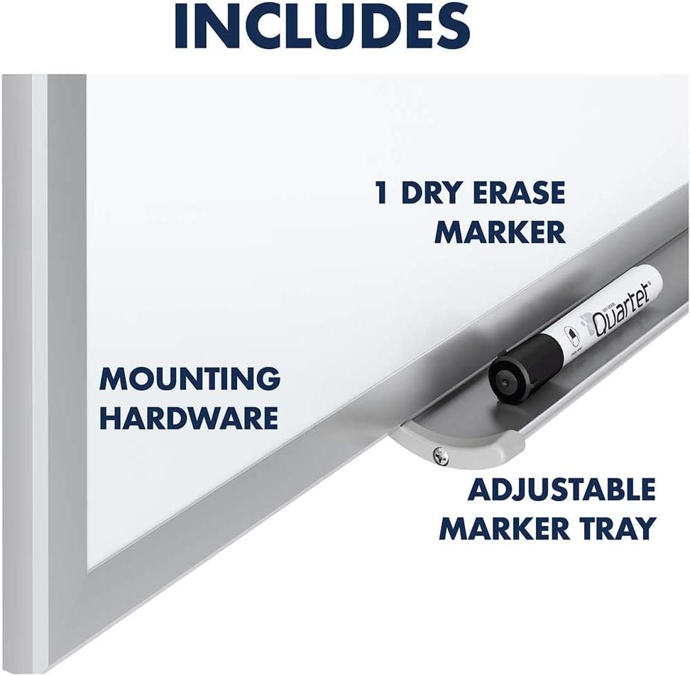 Quartet Classic Nano - Clean Magnetic Dry - Erase Board Aluminum Frame - 72"W x 48"H (SM537) - SchoolOutlet
