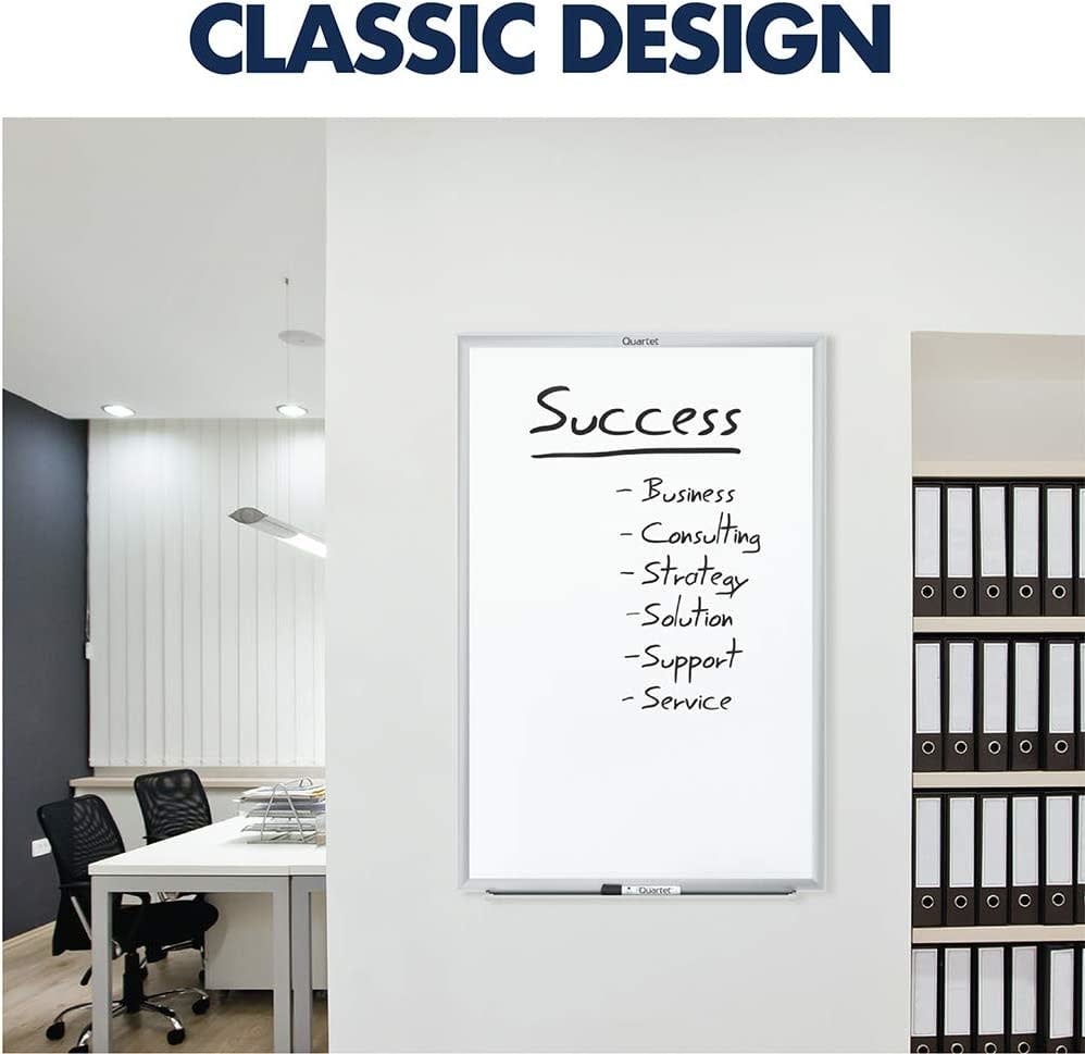 Quartet Classic Nano - Clean Magnetic Dry - Erase Board Aluminum Frame - 72"W x 48"H (SM537) - SchoolOutlet