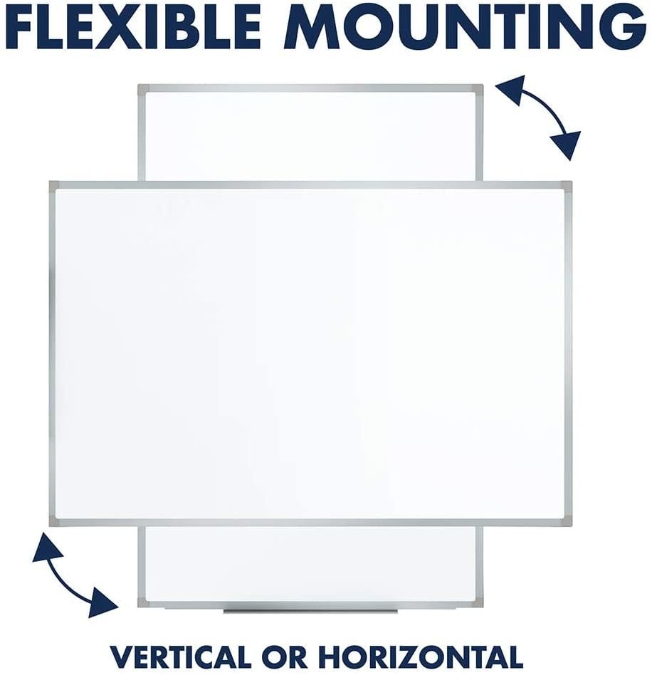 Quartet Classic Nano - Clean Magnetic Dry - Erase Board Aluminum Frame - 72"W x 48"H (SM537) - SchoolOutlet