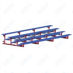 Jaypro Sports Bleacher - 4 Row - Tip & Roll, Single Foot Plank, Powder Coated - 21' L (BLCH-421TRGPC)