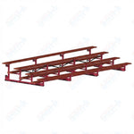 Jaypro Sports Bleacher - 4 Row - Tip & Roll, Single Foot Plank, Powder Coated - 21' L (BLCH-421TRGPC)