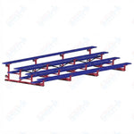 Jaypro Sports Bleacher - 4 Row - Tip & Roll, Single Foot Plank, Powder Coated - 21' L (BLCH-421TRGPC)