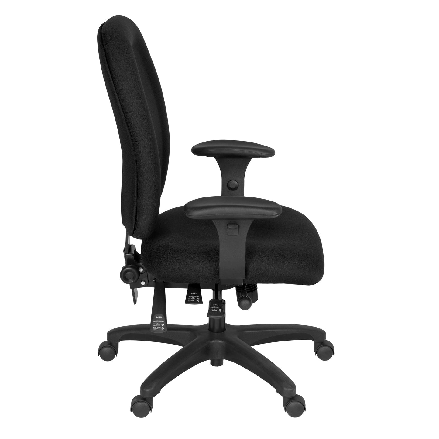 Regency Comfort Series High - Back Multifunctional Fabric Computer Task Chair with Adjustable Arms (125) - SchoolOutlet